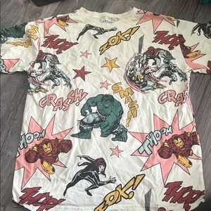 Marvel Comic Heroes Action T-Shirt - Red, Green, Yellow